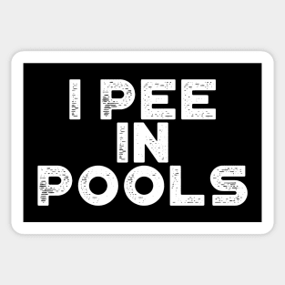 I Pee In Pools White Funny Sticker